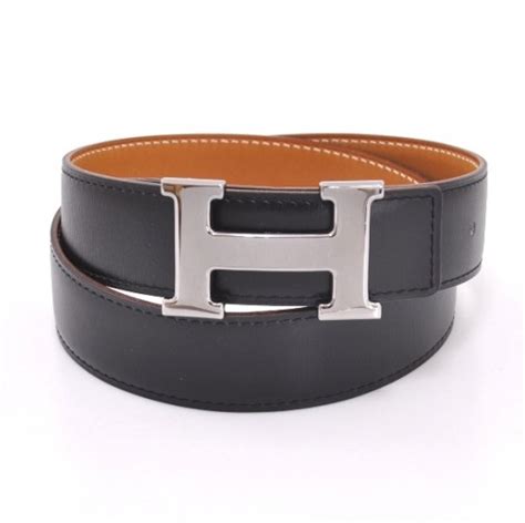 hermes belt black silver buckle|Hermes black belt silver h.